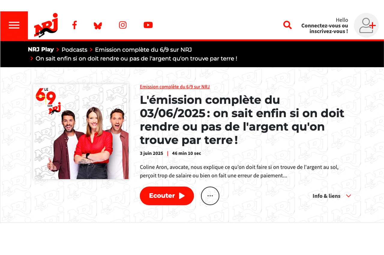 Coline ARON est interviewée le 3 juin 2025 sur la radio NRJ pour répondre à la question suivante : que doit-on faire si on trouve de l'argent au sol, si on perçoit trop de salaire ou bien si on fait une erreur de paiement ?