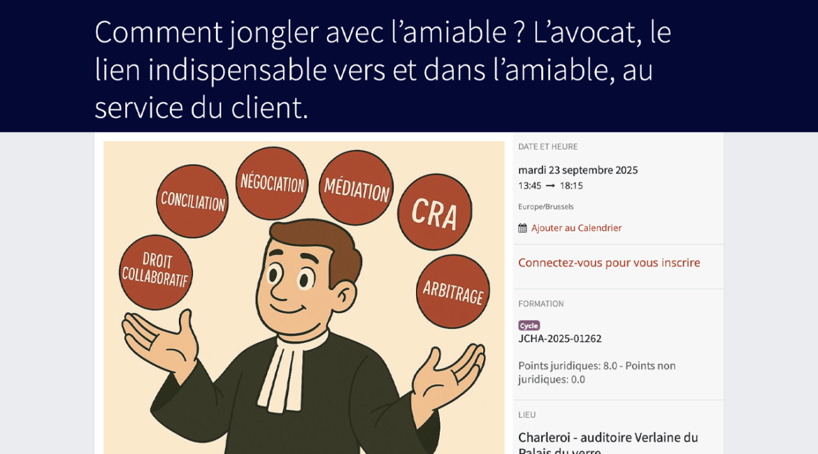 Comment jongler avec l’amiable ? L’avocat, le lien indispensable vers et dans l’amiable, au service du client.