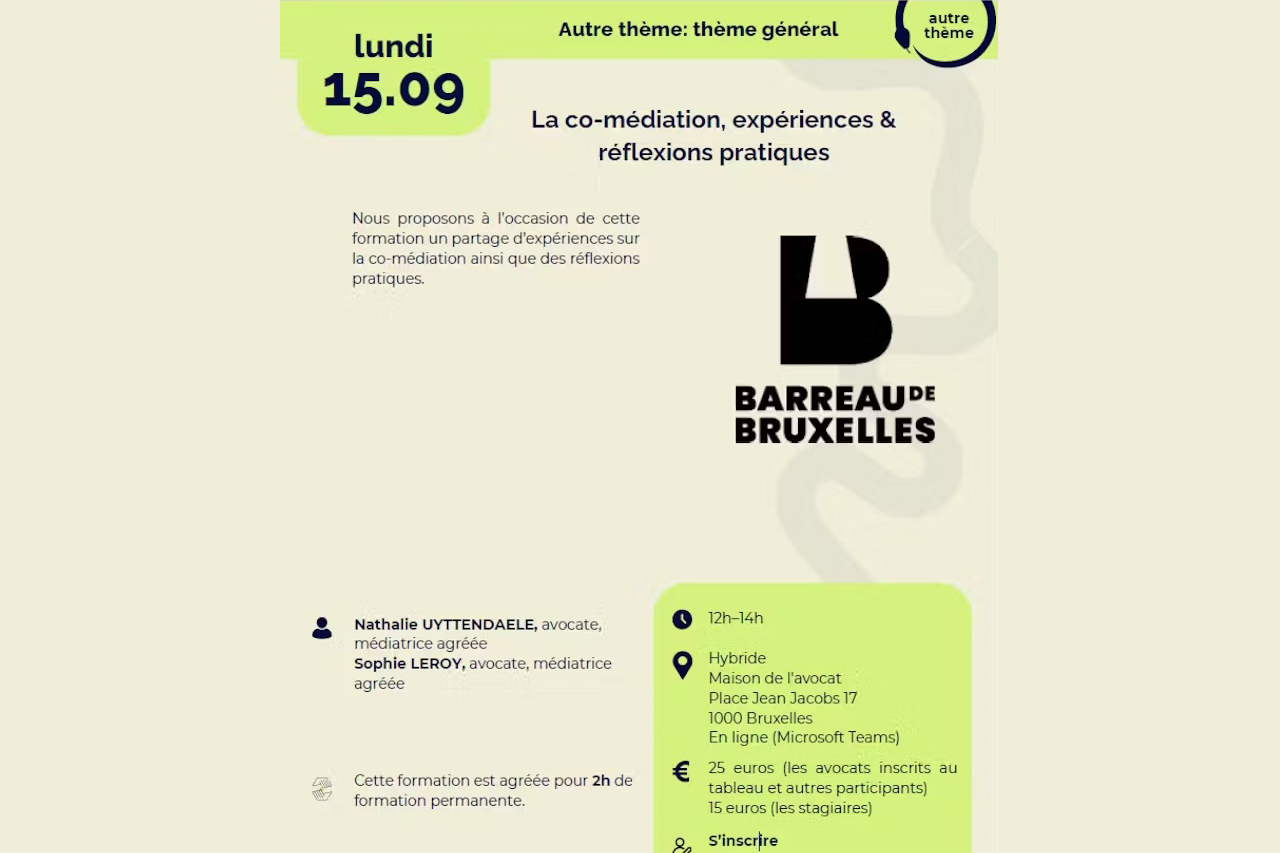 co-mediation_Nathalie-Uyttendaele_Sophie-Leroy