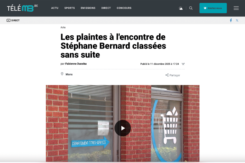 Les plaintes à l'encontre de Stéphane Bernard classées sans suite
