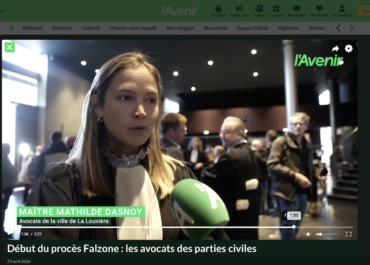 Début du procès Falzone : Interview de Me Mathilde Dasnoy