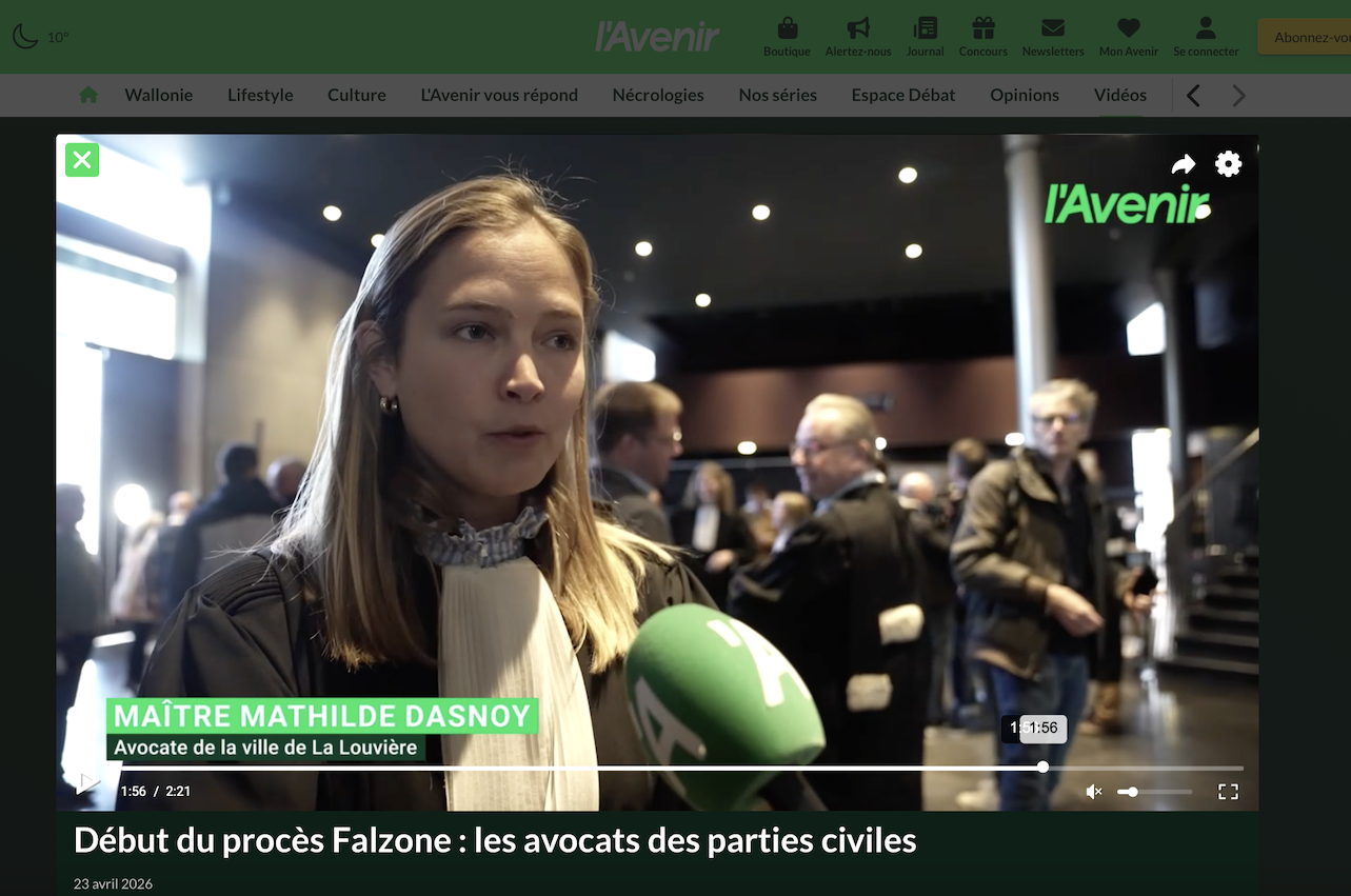 Début du procès Falzone : Interview de Me Mathilde Dasnoy