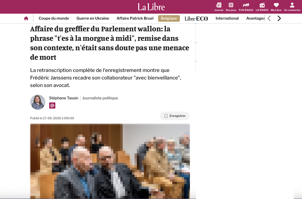 Frédéric Janssens : la transcription intégrale apporte un éclairage différent